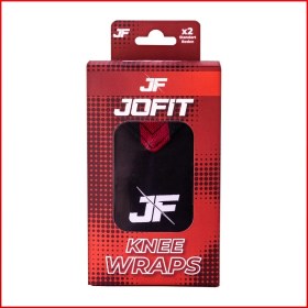 Resim Jofit Knee Wraps Siyah - Kırmızı 