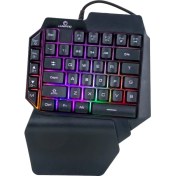 Resim TKZ Lunatic Kb-l24 Rgb Mekanik Hisli Mini Gaming Oyuncu Klavyesi 