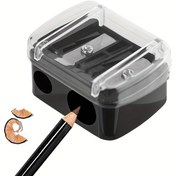 Resim Kaş kalemi, dudak kalemi ve eyeliner için çift delikli hassas ruj kalem kalemtıraş hediye okul malzemeleri 
