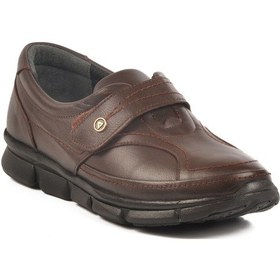 Resim Kahve Hakiki Deri Anatomik Kadın Casual Ayakkabı 604 Z Kahve 