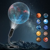 Resim 10 Gezegen Projektörleri, Galaksi ve Gezegensel Projeksiyon Atmosfer Işığı için USB, Tavan Fotoğraf Arka Plan Dekorasyon Lambası, 360° Dönebilen Gezegen Projektörü, Yatak Odası Oturma Odası Gece Işığı, Astronomi Hobisi Hediyesi, Ay Dünya Mars Ür 