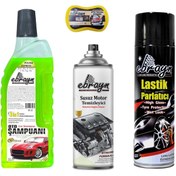 Resim midline Oto Şampuan Susuz Motor Temizleyici Lastik Parlatıcı Yıkama Süngeri Ebrayn 4 prç midline 