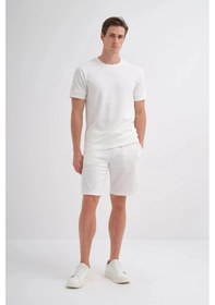 Resim Cazador Polo Yaka Regular Fit Örme Dokulu Tişört 4207 Ekru 