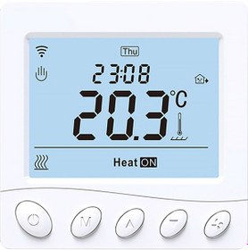 Resim Wifi Akıllı Kazan Termostatı 3.2" Lcd Ekran Beyaz 