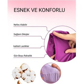 Resim Alya Underwear Kadın Pamuklu Hipster - Slip Külot 5 Farklı Renk 1 Pakette Multicolor-p25 
