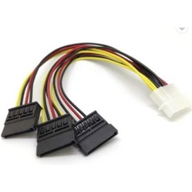 Resim 3 Lü Üçlü Sata Power Kablosu Hdd 4 Pin Güç Kasa Içi 4929P 