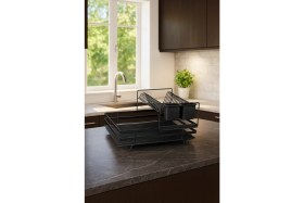 Resim Özbience Iki Katlı Paslanmaz Metal Bulaşıklık, Tepsili, Kaşıklıklı, Kurutmalık Sepeti 