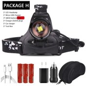 Resim Novahub Süper Xhp160 En Güçlü Led Far Yüksek Güç Led Far 18650 Şarj Edilebilir Kafa El Feneri Usb Balıkçılık Kafa Lambası Package H Beyaz Beyaz 