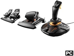 Resim Thrustmaster T16000M FCS Uçuş Paketi - Joystick, Gaz ve Dümen Pedalları ile PC için HEART HallEffect AccuRate Teknolojisine Sahip Tam Uçuş Kontrol Sistemi 