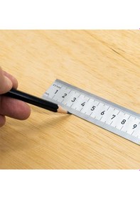 Resim Rox 0199 Çift Taraflı Çelik Cetvel 300 Mm Gümüş 
