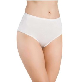Resim Papatya Kadın Siyah 3'Lü Paket Bambu Yüksek Bel Bikini Ekru Kadın Külot Ekru 