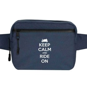 Resim Keep Calm and Ride On Bel Çantası - Lacivert 
