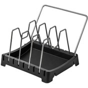 Resim Three Beans Çıkarılabilir Pot Kapak Raf Pişirme Bulaşıklık Pan Kapak Standı Paslanmaz Çelik Kaşık Tutucu Pot Kapak Raf Mutfak Aksesuarları | Raflar ve tutucular (Yurt Dışından) 