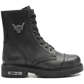 Resim Hammer Jack Hakiki Deri Dock Step Siyah Kadın Bot & Bootie 18505-g Siyah 