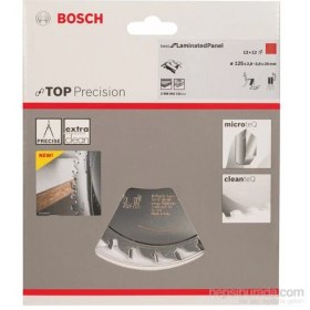 Resim Bosch - Best Serisi Hassas Kesim Lamine Panel İçin Ön Çizme Bıçağı - 125 X 20 X 2,8-3,6 Mm, 12+12 Diş 