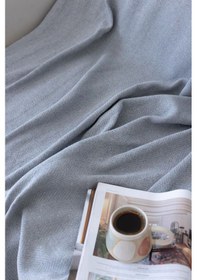 Resim Gri-gri Koltuk Örtüsü Balıksırıtı Desen 180 210 Gri-gri 