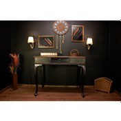 Resim Wooding 110 Cm Masif Ceviz Siyah Oymalı Çalışma Masası 