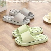 Resim Unisex EVA Kaydırak Terlikler Ergonomik Kemer Desteği & Peluş Yastıklama - Kadınlar ve Erkekler için Hafif Kaymaz İç/Dış Mekan Ev Ayakkabıları, Duş, Plaj, Spor Salonu, Seyahat - Gri & Nane Yeşili, İç Mekan Terlikleri, Spor Salonu Ayakkabısı, Basit Giyim Tasarımı, Dayanıklı Ayakkabı 