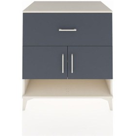 Resim Kronos Şifonyer 2 Raflı Tek Çekmeceli 2 Kapaklı 88x59x96 Aytaşı-antrasit Aytası 