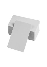 Resim Diğer Boş Kelime Kartları 5x8 Cm - 50 Adet Oval Kenarlı Tabu & Not Kartları - Beyaz Çok Renkli 