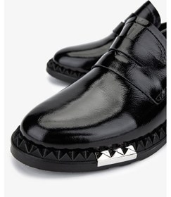 Resim Valmenti Kadın Hakiki Deri Siyah Rugan Loafer Ayakkabı 33 7800-1 Bn Ayk Sk24-25 Sıyah Krsk Rgn SIYAH RUGAN 