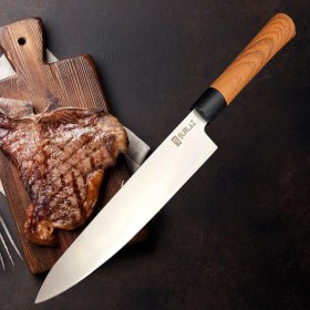 Resim SürLaz Pro Japans Şef Bıçak İsme Özel Bıçak Hediyelik Bıçak Mutfak Bıçağı 