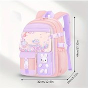 Resim Maxaccess İlkokul Öğrencileri İçin Kızlar Pembe Kırmızı Renk Büyük Boy Cartoon Hafif Sırt Korumalı Büyük Kapasiteli Buzdolabı Tipi Yan Açmalı Sırt Çantası Pembe Kırmızı 