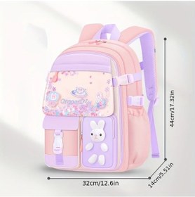 Resim Maxaccess İlkokul Öğrencileri İçin Kızlar Pembe Kırmızı Renk Büyük Boy Cartoon Hafif Sırt Korumalı Büyük Kapasiteli Buzdolabı Tipi Yan Açmalı Sırt Çantası Pembe Kırmızı 