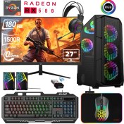 Resim Xaser XSR461 I5 10400F 16GB Ram 512GB M.2 Nvme SSD 8gb RX580 Ekran Kartı 27"curved 180Hz Oyun Bilgisayarı 