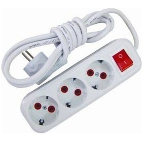 Resim Üçlü Priz 5metre Uzatma Kablosu Anahtarlı Topraklı Grup Priz 