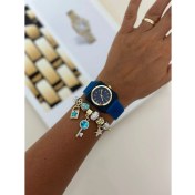 Resim Has Lacivert Silikon Kordonlu Bileklik Hediyeli Kadın Saat 