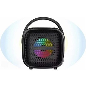 Resim Motion003 Siyah Rgb Bluetooth Hoparlör Taşınabilir Kablosuz Sd Kart Aux Usb Girişli Ses Bombası 