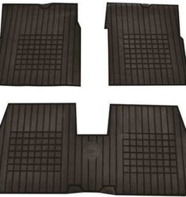 Resim PASPAS DEKORATIF BEZSIZ KAUCUK TIP (2 ON+1 ARKA)RULO SIYAH DOBLO 