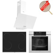 Resim Ferre FryArt&Buharlı Fırın Vento FlowArt Elektrikli 3'lü Beyaz Ank. Set (D087 + MS261 + QEP64CB) 