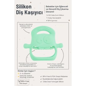 Resim Açık Yeşil Bebek Silikon Diş Kaşıyıcı Nemere 