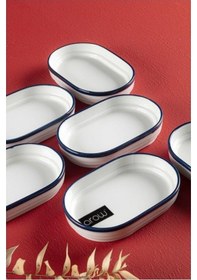 Resim Arow Pure Porselen Sunumluk Kahvaltılık 20x12cm Tr3441 