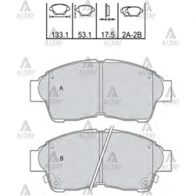 Resim Fren Balata Corolla 92-02 Enj. / Corona 92-95 / Carına 96-97 / Rav-4 96-00 Ön Tel Delikli 04465 05010 