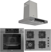 Resim Ferre STEAM PLUS 65 SERİSİ 3LÜ CAM ANKASTRE SET (QEP64CPR-SC408-D102) 