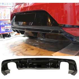 Resim Seat Leon Mk3 Fr Difüzör Difizör Plastik Parlak Siyah Sağ Sol Çift 2012-2016 Arka-bodykit-ek-karlık 