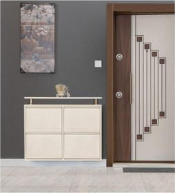 Resim Kaser Metal Krem Ayakkabılık 2+2 