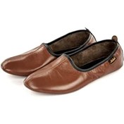 Resim İhvan Online %100 Deri Hac Umre Tavaf ve Ev Ayakkabısı Kahverengi (38) 