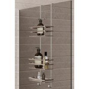 Resim Geseus Üç Katlı Asmalı Banyo Duş Rafı Krom LM580 