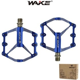 Resim Wake Alüminyum Mavi Rulmanlı Cr-mo Mil Geniş Bisiklet Pedalı 