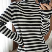 Resim Kadınların Zarif Kalın Kazak - Yumuşak Uzun Kollu Balıkçı Yaka Kazak, Gevşek Kış Kazak Katlama, Ofis, Parti, Günlük Kıyafetler - Sonbahar Kış Gardırop Temel, Ofis Kıyafeti, Klasik Örgü, Premium Kalite, Şık Üst, Moda Severler 