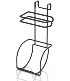 Resim Teknotel Dolap Kapağına Asmalı Tuvalet Kağıtlık Mat Siyah Sf282 