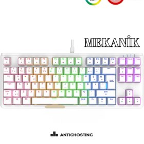 Resim Rampage Claw Red Switch Rainbow Tkl Mekanik Gaming Oyuncu Klavye ( Anti-Ghosting ) 