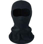 Resim Butu Motosiklet Bisikleti Bisiklet Kayak İçin Rüzgar Geçirmez Termal Balaclava Yüz Maskesi Boyun Isıtıcı - Siyah 