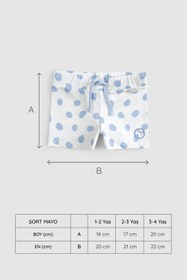 Resim Şort UV Korumalı Mavi Cosmos Bebek Mayo - Mavi Cosmos / 1-2 Yaş 