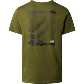 Resim The North Face M Foundation Mountain Lines Graphic Tee Erkek T-shirt-28143-haki Haki 