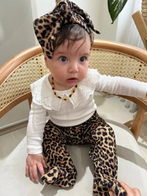 Resim Lolly Babies Bandana Ayaklı Pijama | Konforlu Kışlık Pijama - 3-6 Ay 
